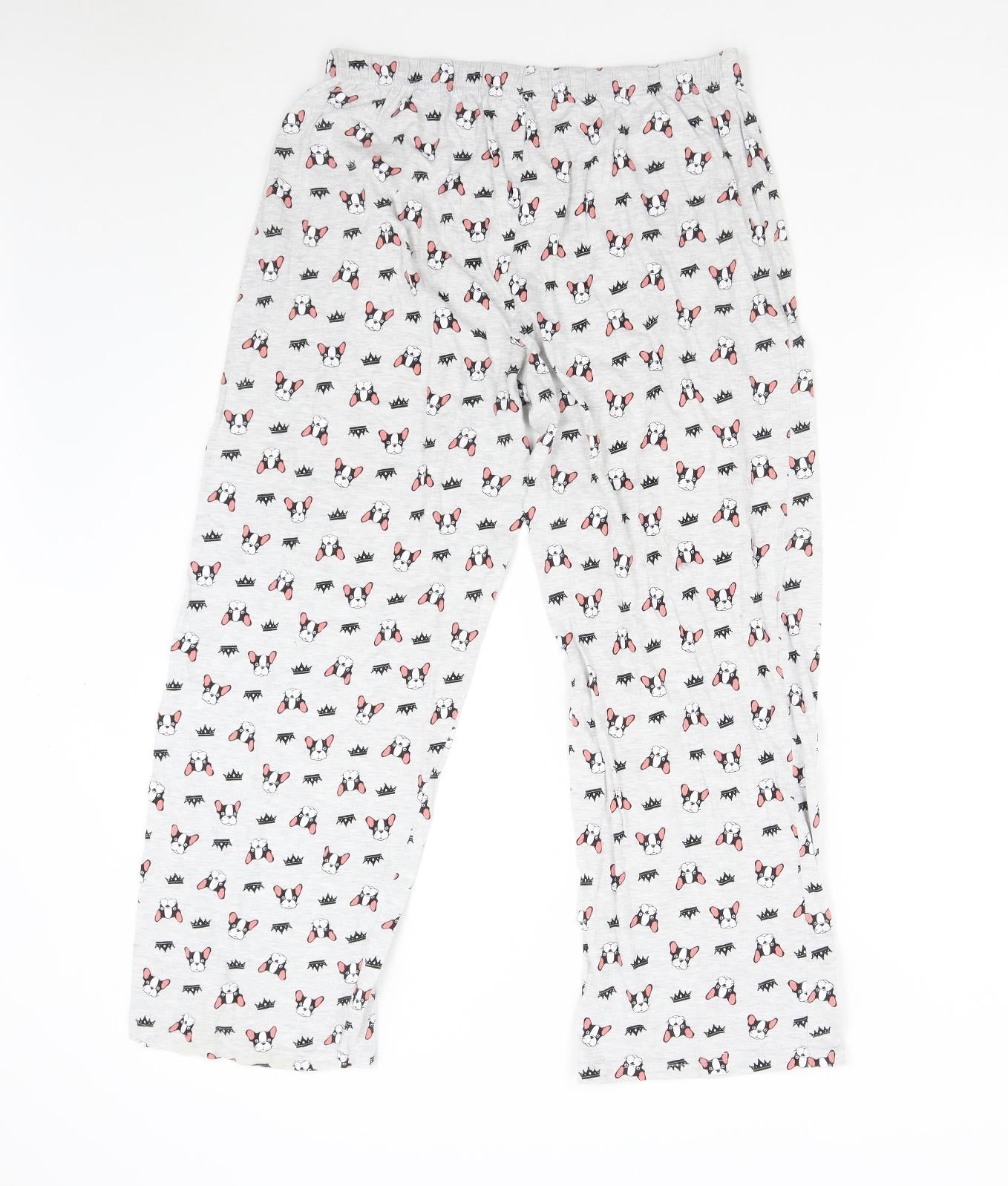 Pep&Co Womens Grey Solid   Pyjama Pants Size 12