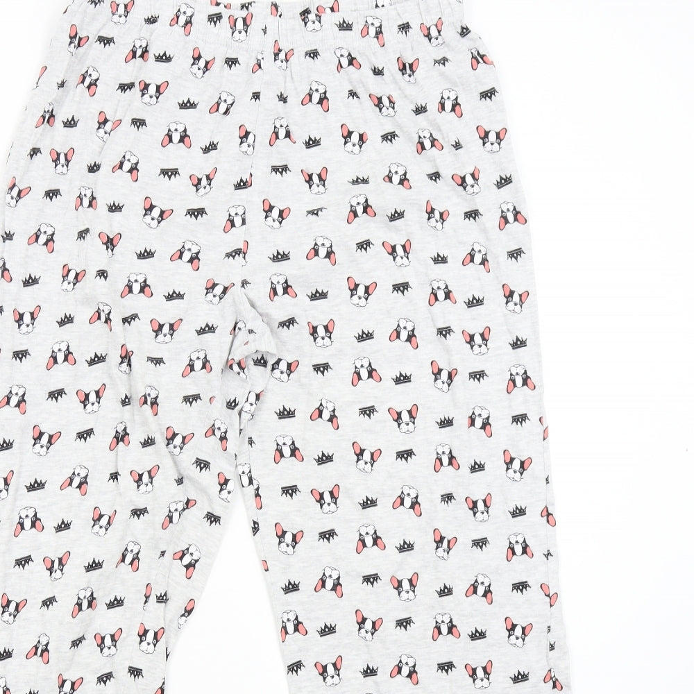 Pep&Co Womens Grey Solid   Pyjama Pants Size 12