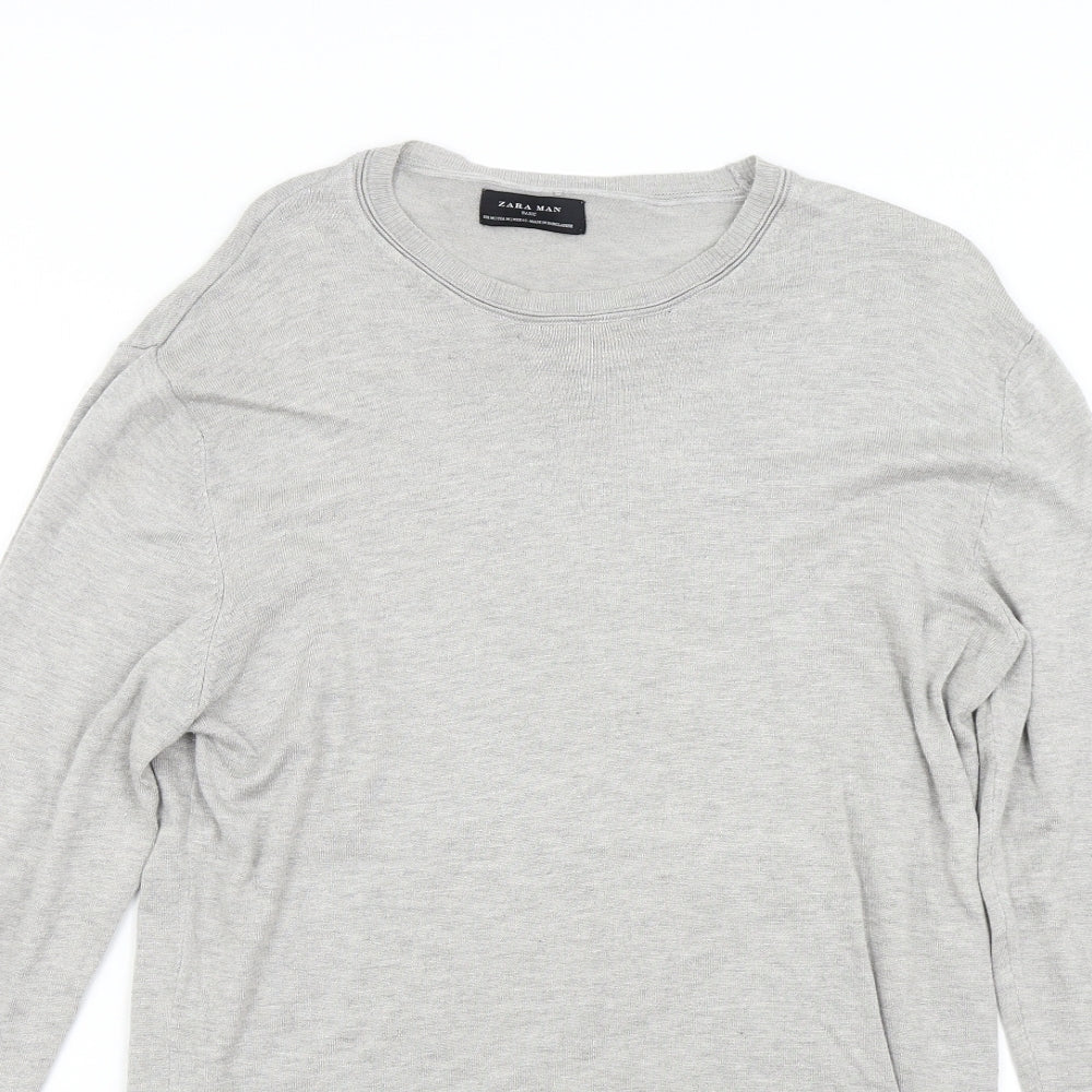 Zara Man Mens Grey   Pullover Jumper Size M
