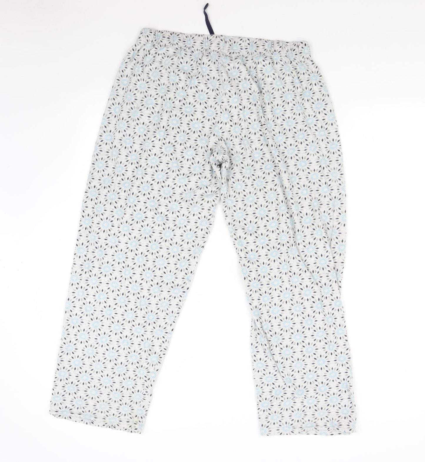 Primark Womens Grey Geometric   Pyjama Pants Size L