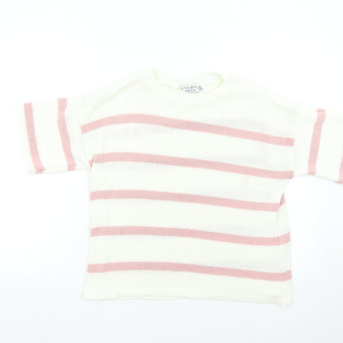 In the Style Womens Pink Striped Knit Pullover Jumper Size 8