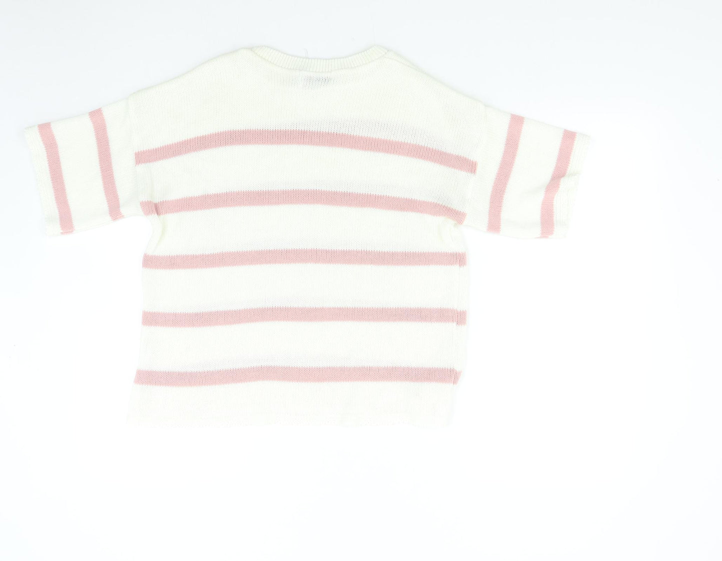 In the Style Womens Pink Striped Knit Pullover Jumper Size 8