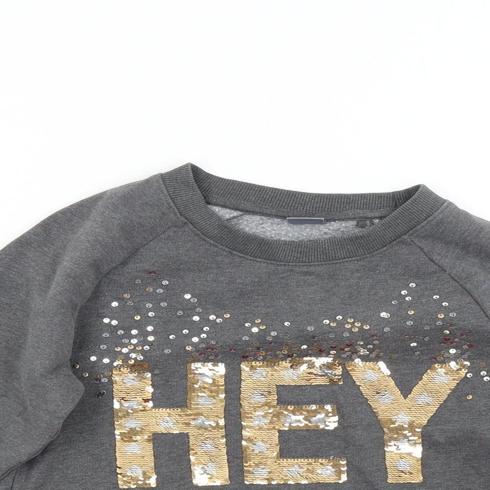 NEXT Girls Grey   Pullover Sweatshirt Size 8 Years