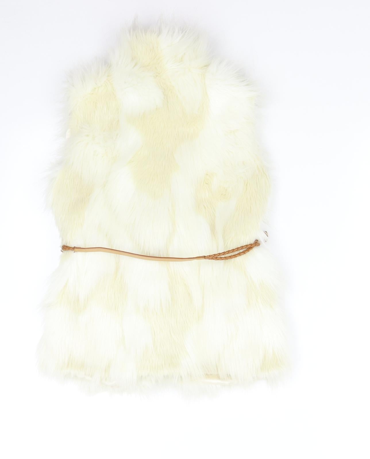 NEXT Girls Beige   Gilet Waistcoat Size 7-8 Years