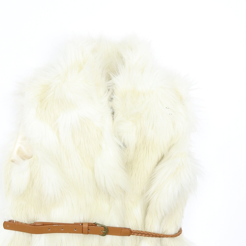 NEXT Girls Beige   Gilet Waistcoat Size 7-8 Years