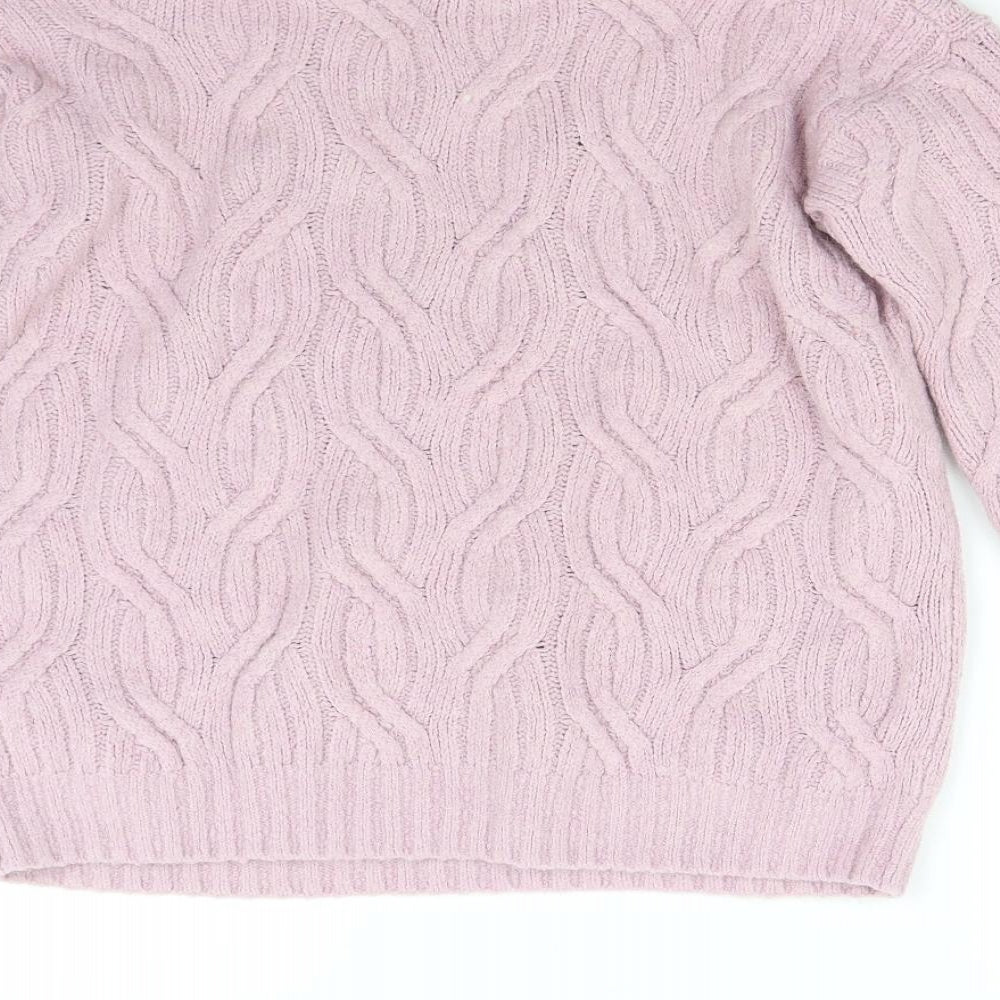 M&S Womens Pink  Knit Pullover Jumper Size S
