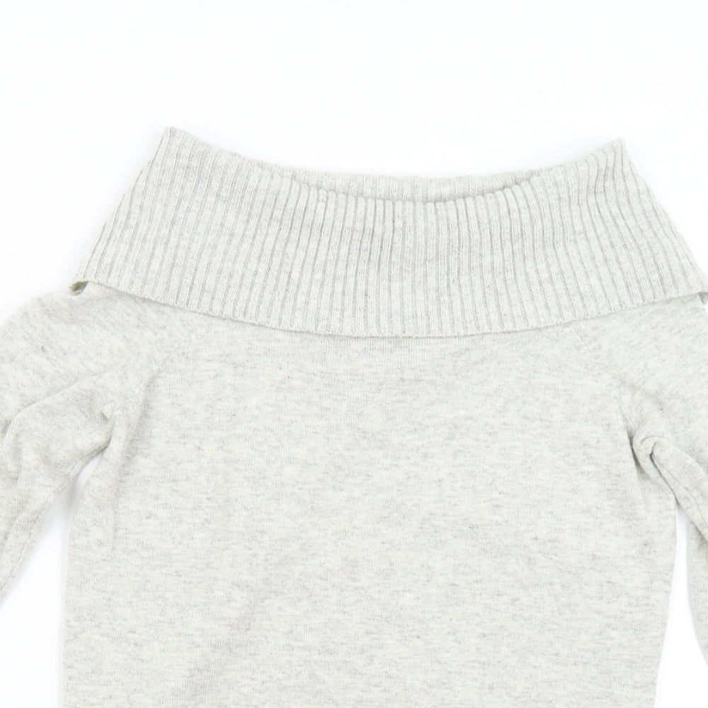 Wallis Womens Grey  Knit Pullover Jumper Size S