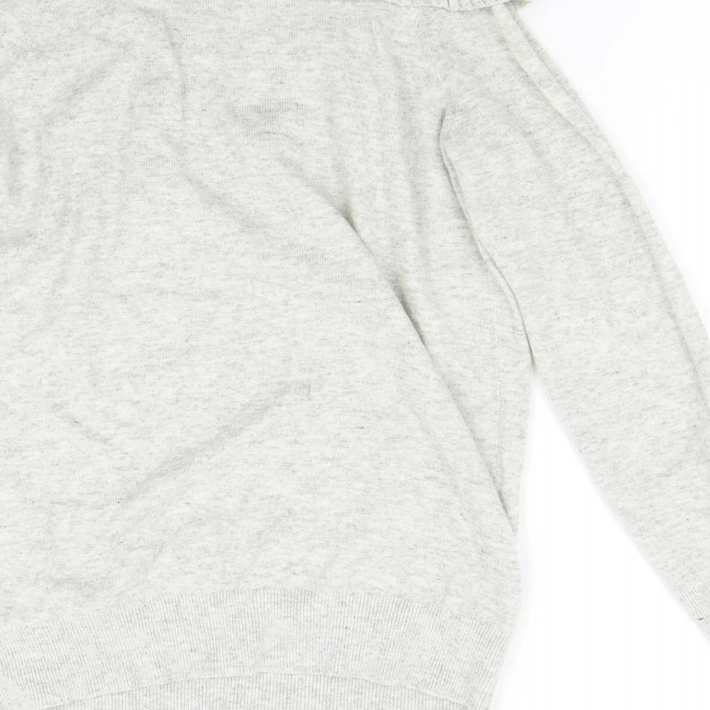 Wallis Womens Grey  Knit Pullover Jumper Size S