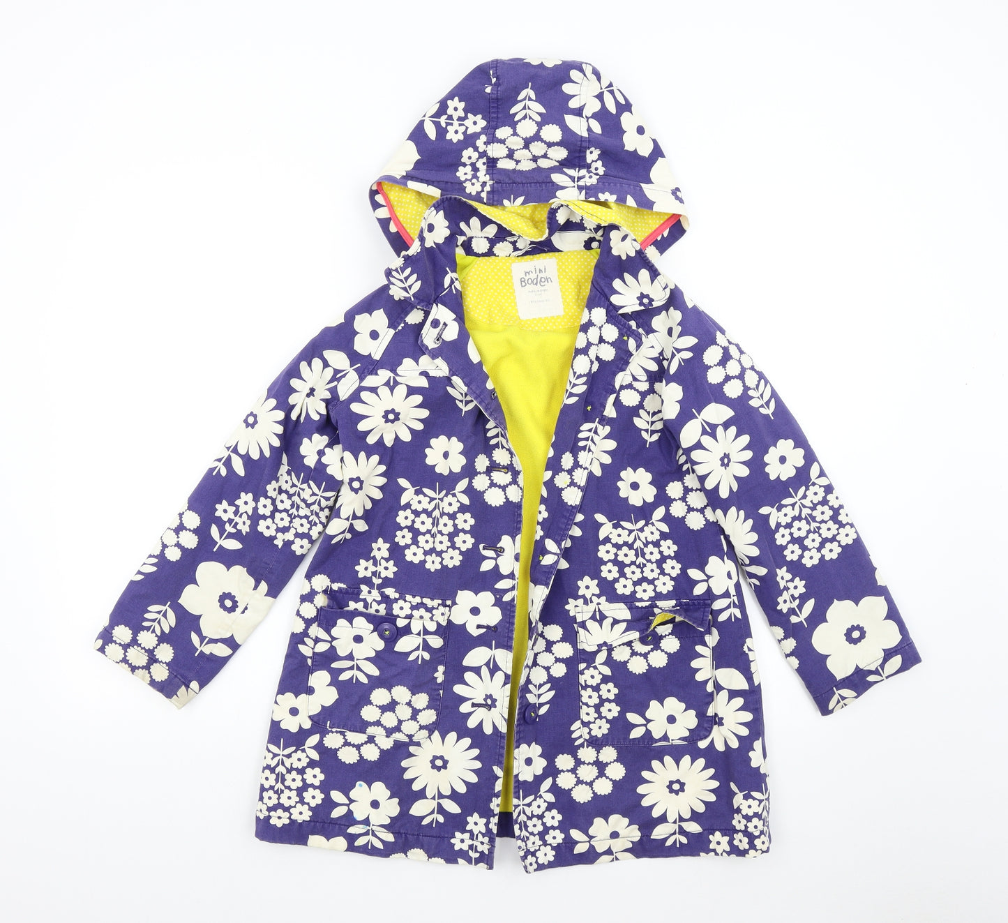 Boden Girls Blue Floral  Jacket  Size 9-10 Years