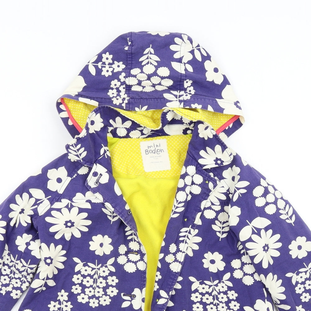 Boden Girls Blue Floral  Jacket  Size 9-10 Years