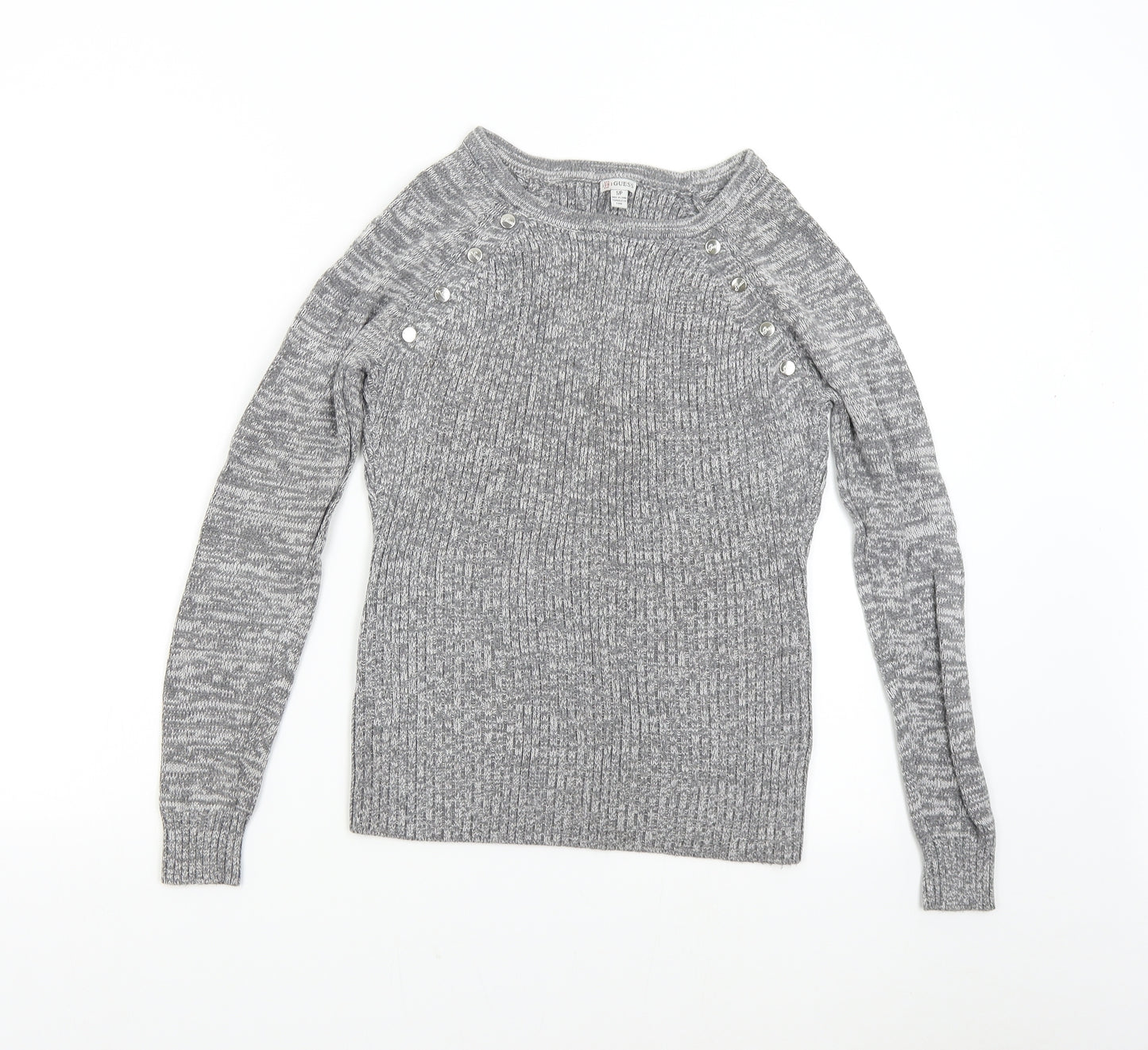 GUESS Womens Grey  Knit Pullover Jumper Size S