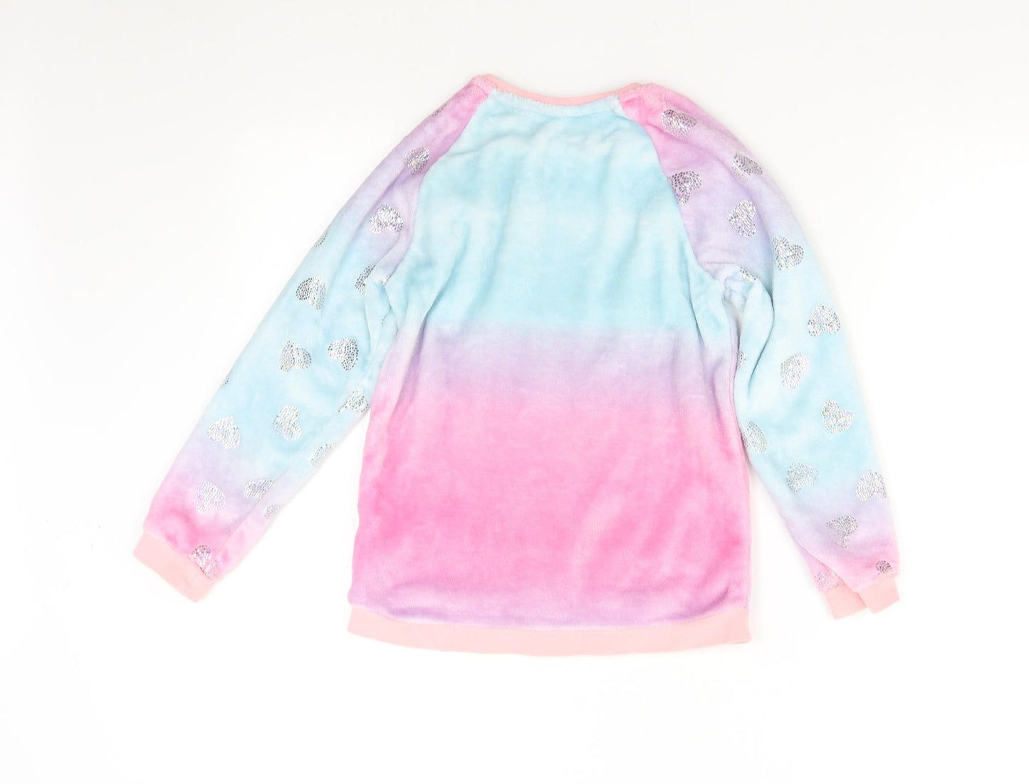 George Girls Multicoloured Solid Fleece Top Pyjama Top Size 9-10 Years  - Unicorn