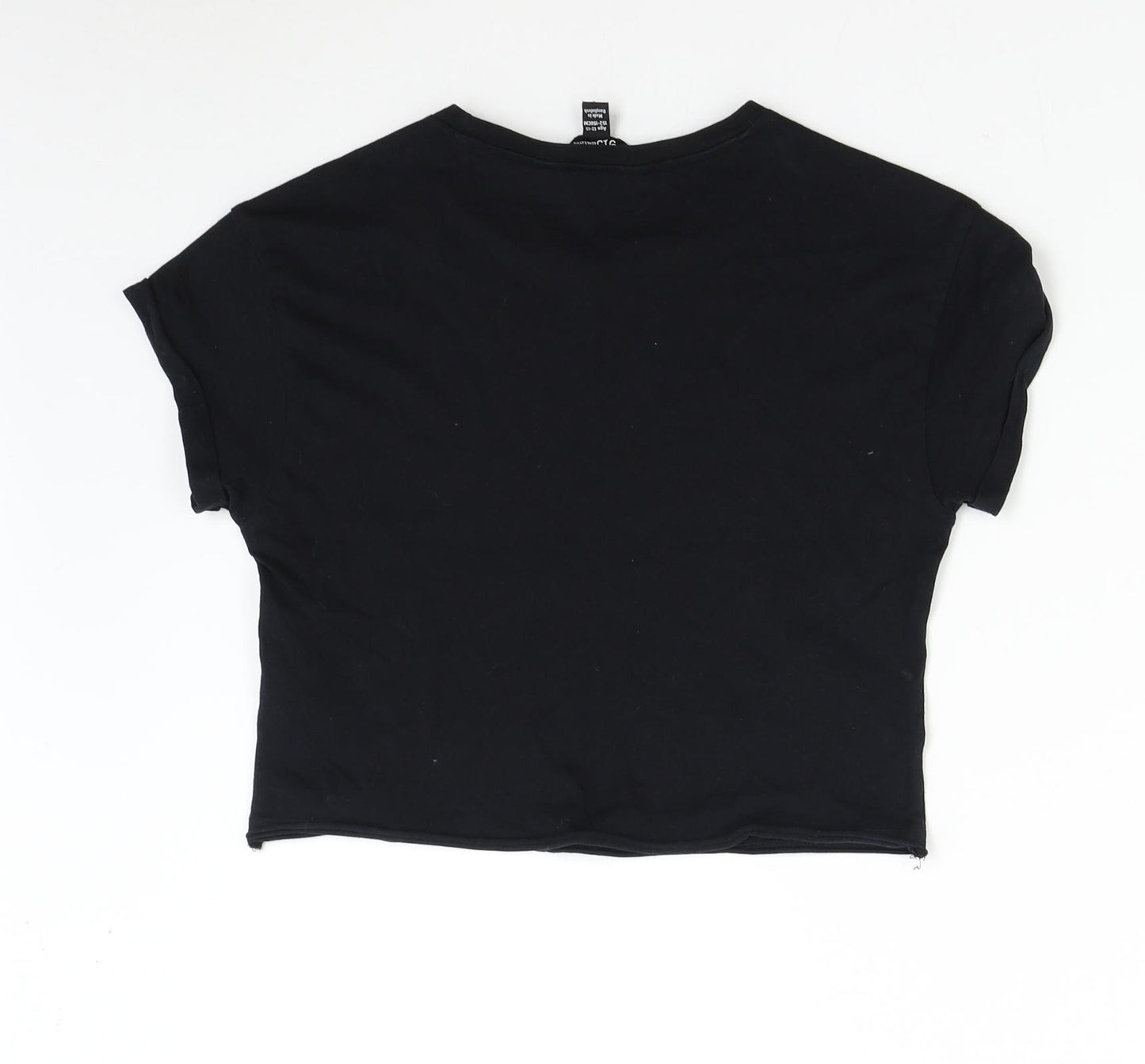 New Look 915 Girls Black   Basic T-Shirt Size 12-13 Years  - Friends