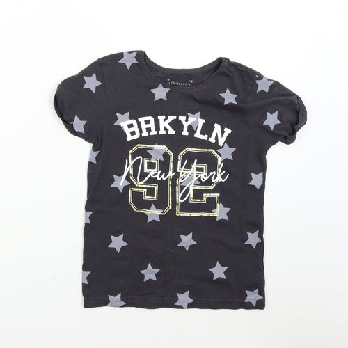 Primark Girls Black   Basic T-Shirt Size 9-10 Years  - Stars NYC