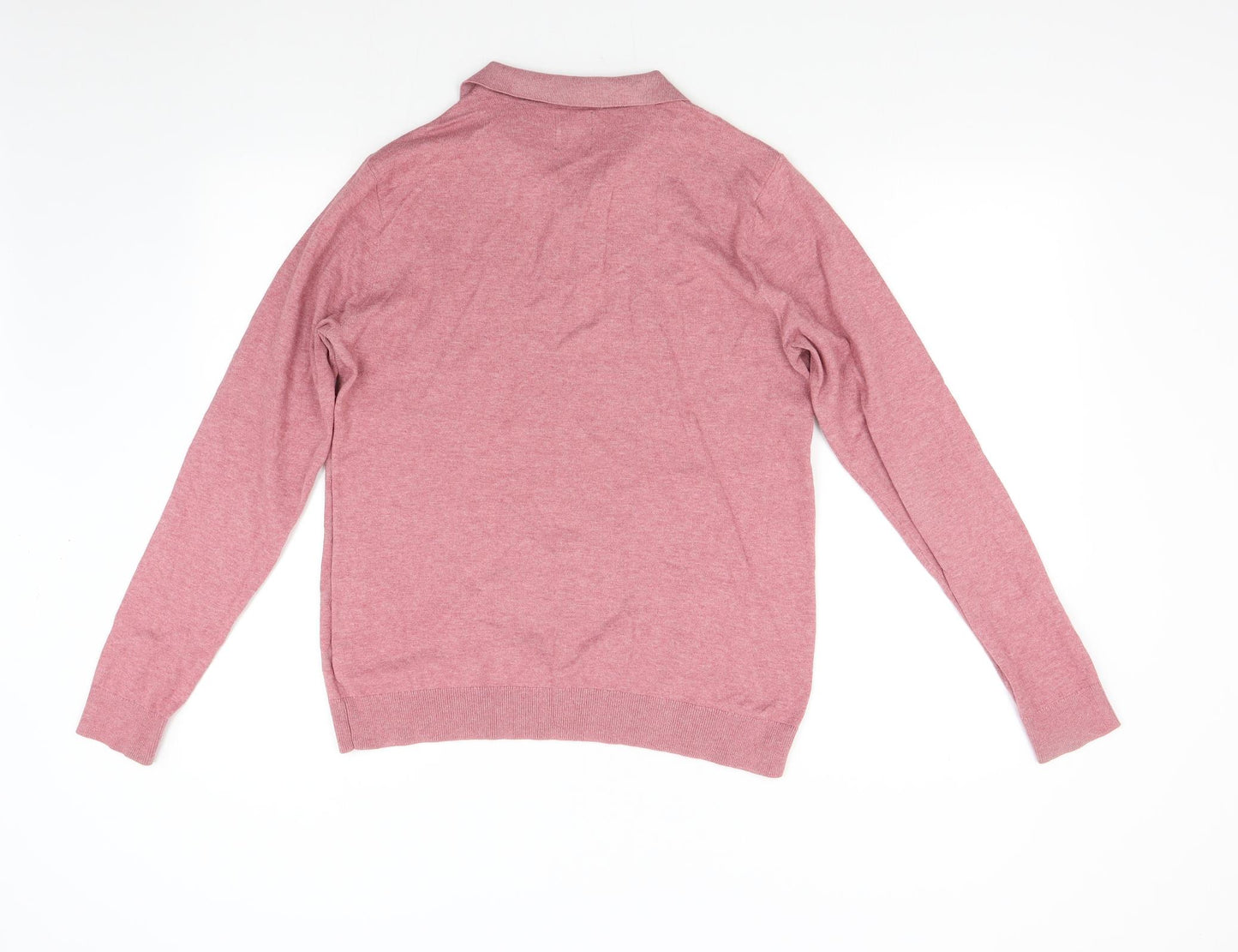 Burton Mens Pink   Henley Jumper Size M