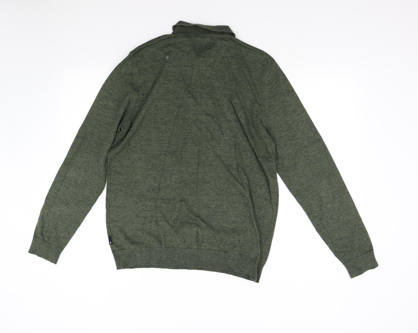 Burton Mens Green  Knit Henley Jumper Size L