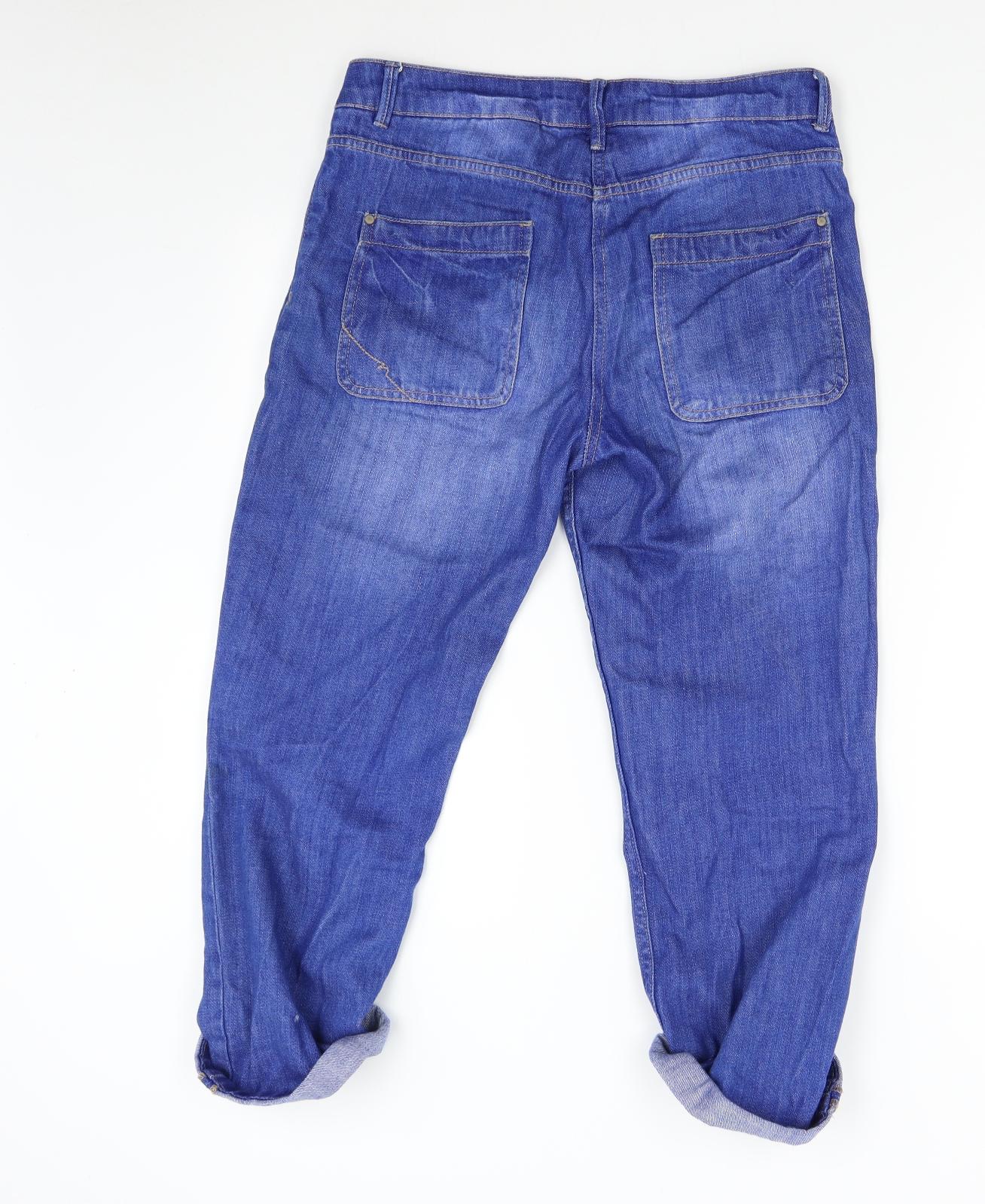 NEXT Womens Blue  Denim Cropped Jeans Size 10 L22 in