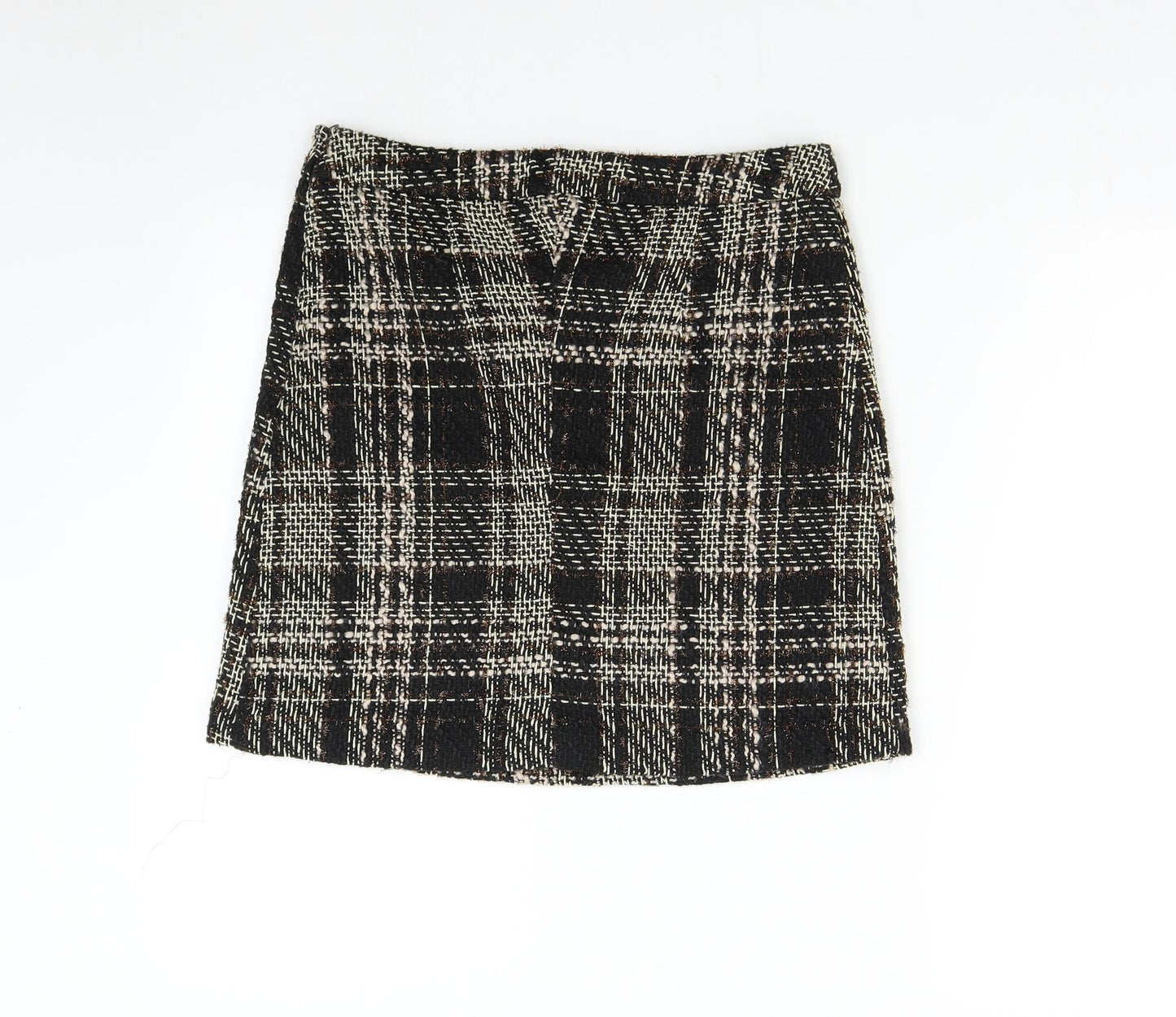 F&F Womens Multicoloured Check  Mini Skirt Size 10