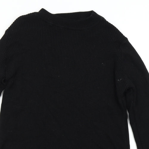 Select Womens Black  Knit Pullover Jumper Size L