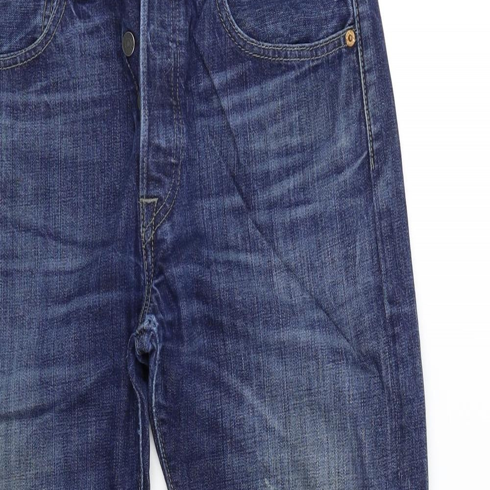 Levi Mens Blue  Denim Straight Jeans Size 31 L30 in
