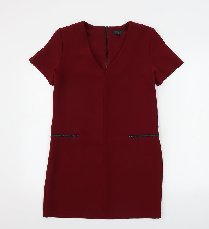 Topshop  Womens Red   A-Line  Size 8