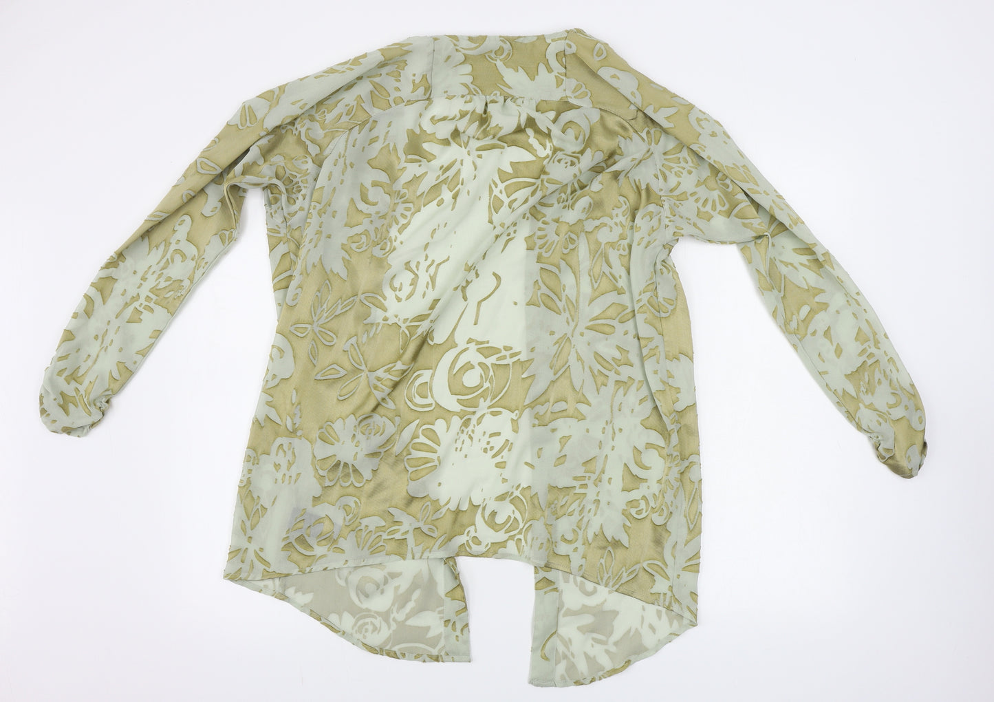 Miss Selfridge  Womens Green Floral  Cardigan Jumper Size 8