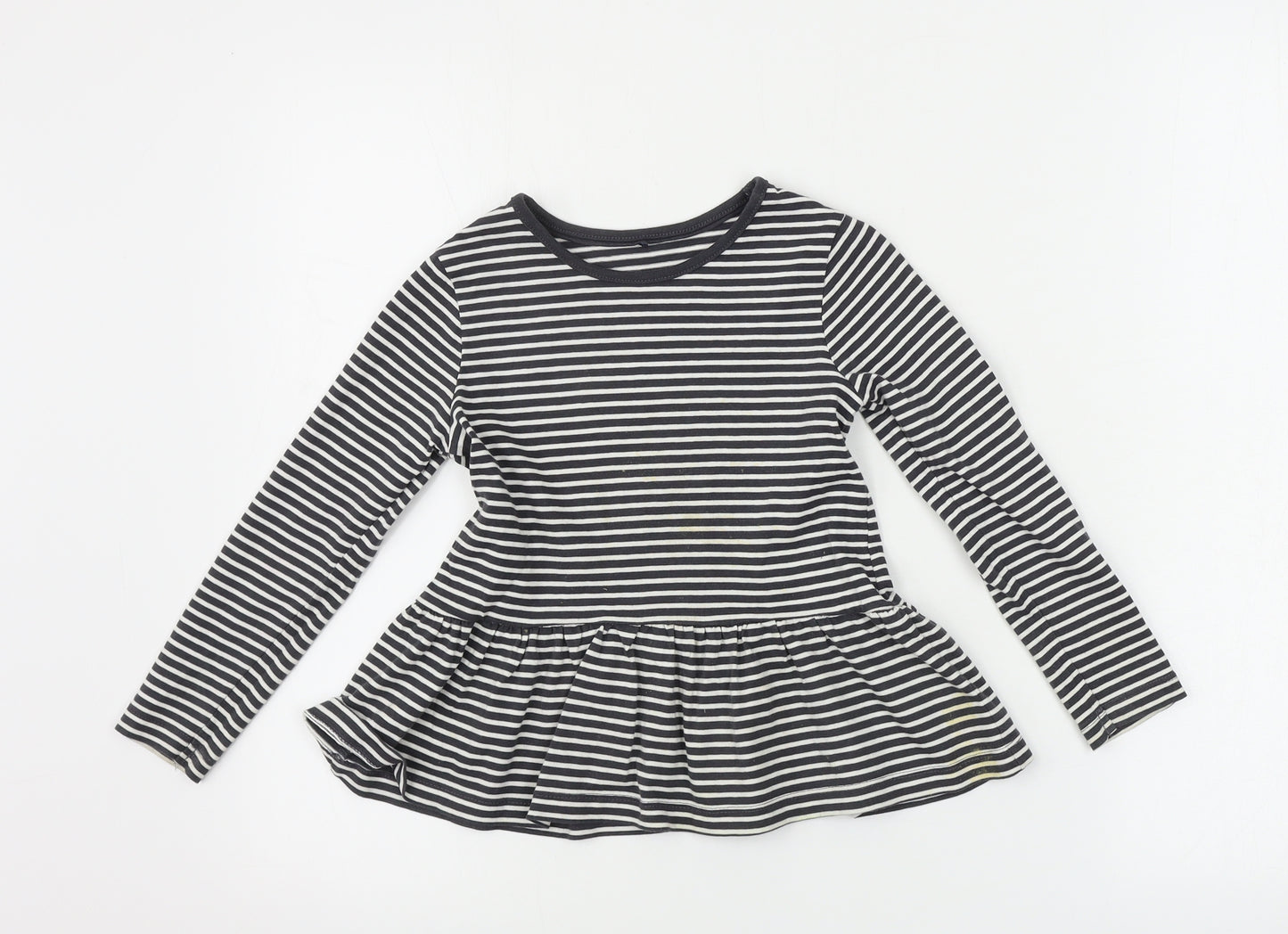 George  Girls White Striped  A-Line  Size 4-5 Years