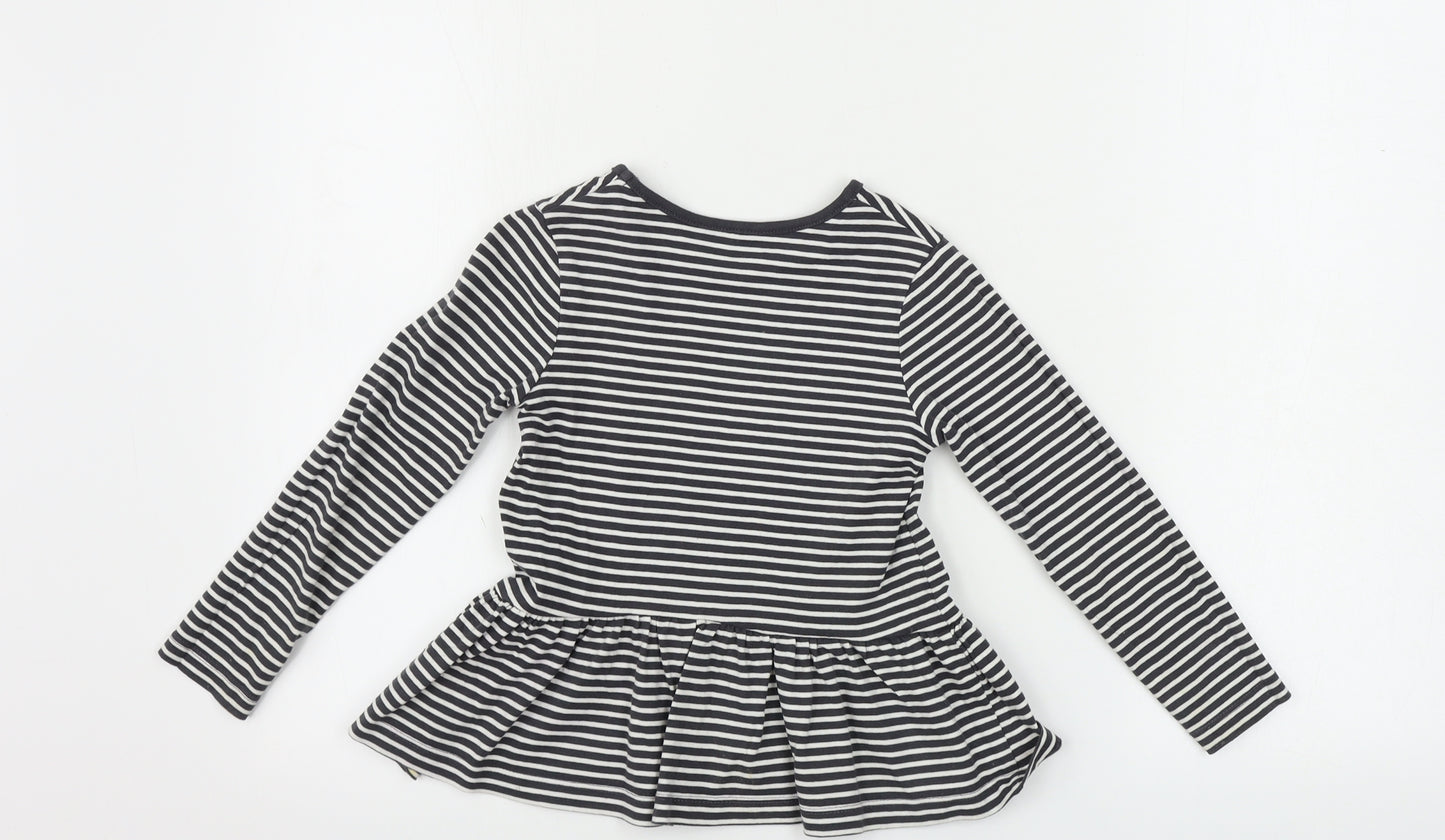 George  Girls White Striped  A-Line  Size 4-5 Years