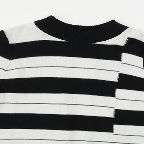 URBAN BLISS  Womens White Striped  Pullover Jumper Size 10