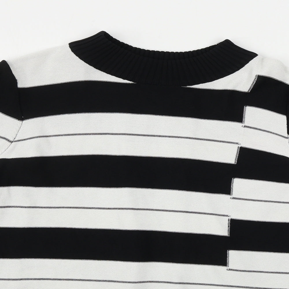 URBAN BLISS  Womens White Striped  Pullover Jumper Size 10