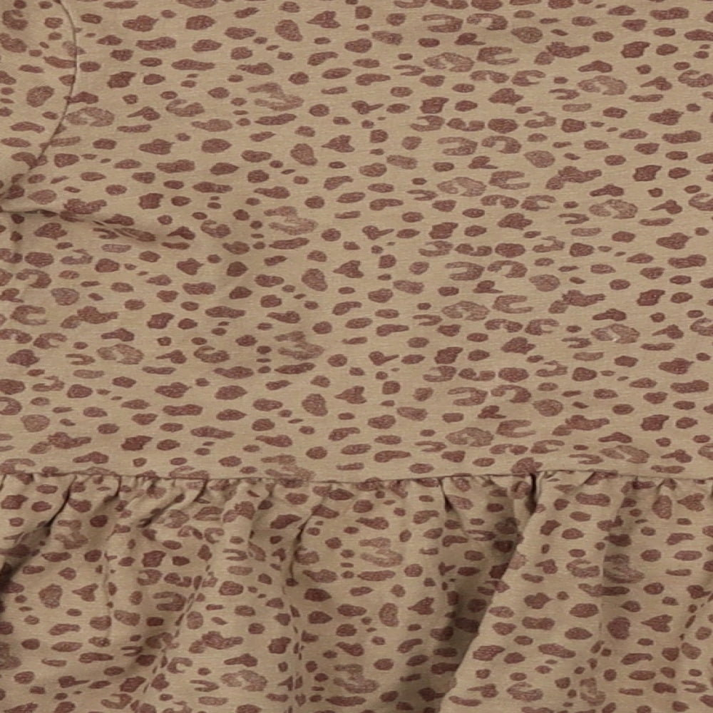 George  Girls Brown Animal Print  A-Line  Size 4-5 Years