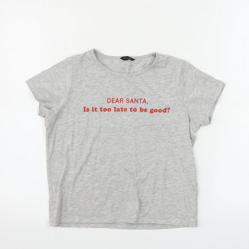 M&Co Boys Grey   Basic T-Shirt Size 12 Years