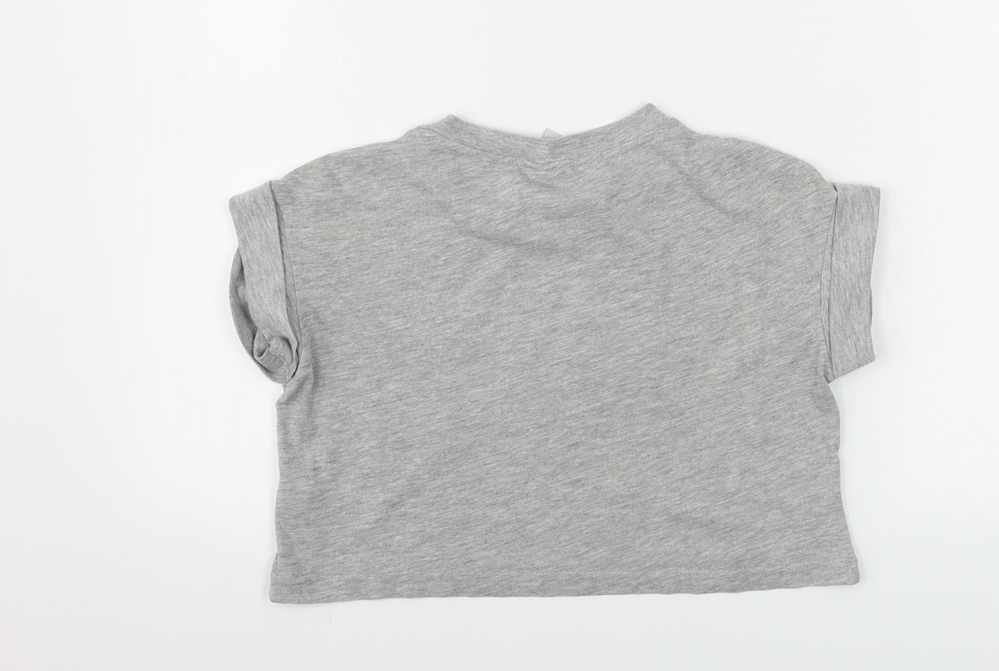 YD Girls Grey   Cropped T-Shirt Size 10-11 Years