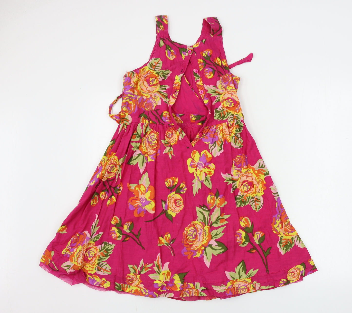 George  Girls Pink Floral  A-Line  Size 9-10 Years
