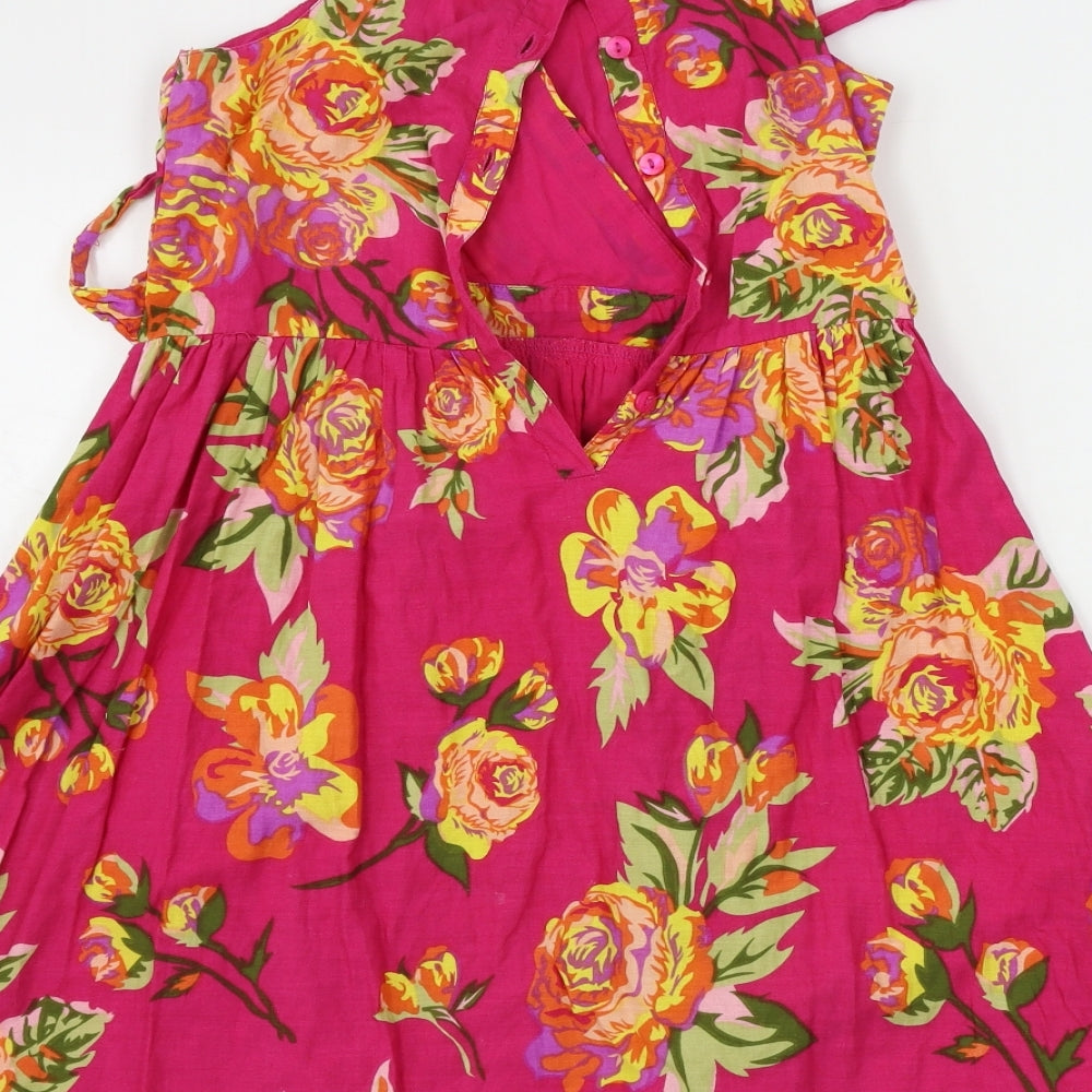 George  Girls Pink Floral  A-Line  Size 9-10 Years