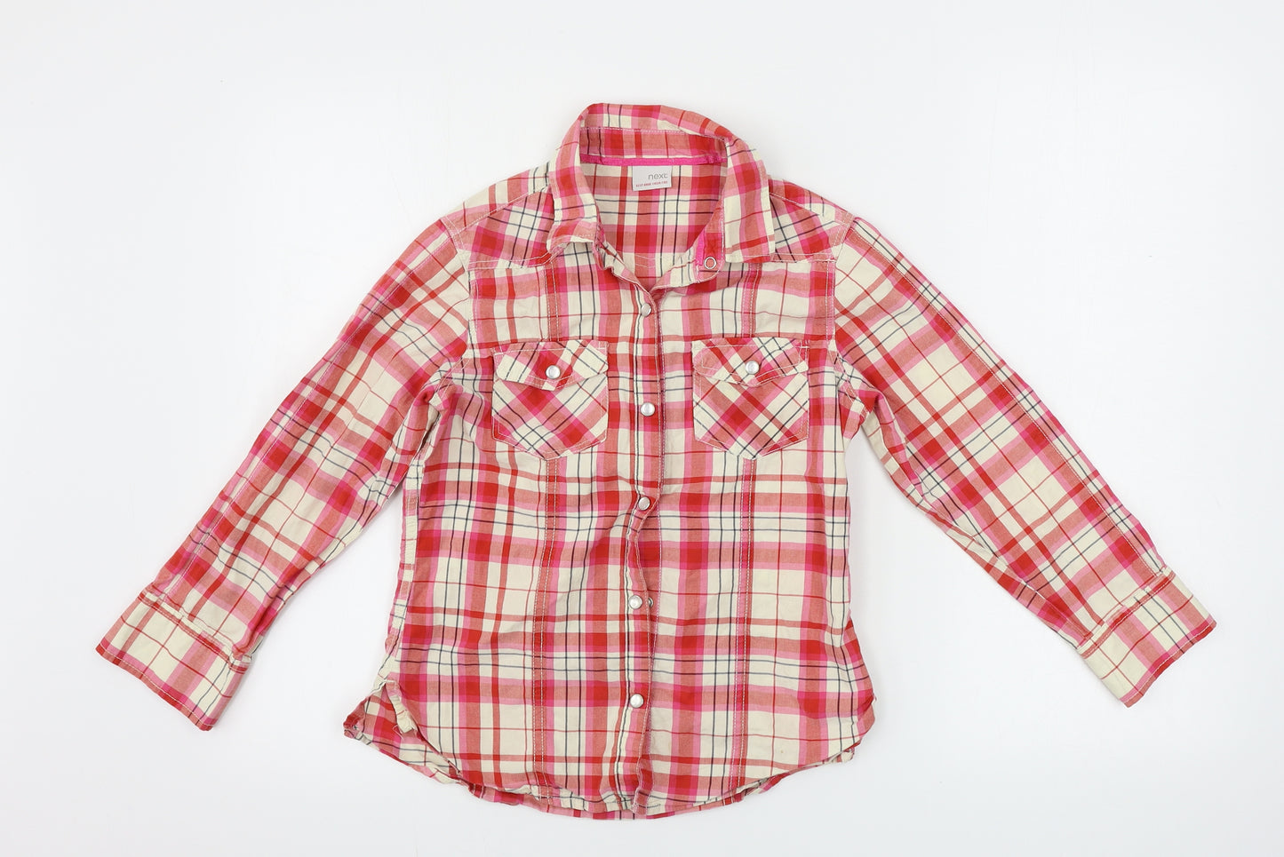 NEXT  Girls Pink Check  Basic Button-Up Size 10-11 Years