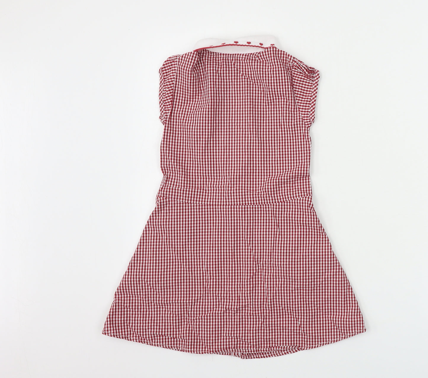 Marks and Spencer  Girls Red Check  A-Line  Size 3-4 Years