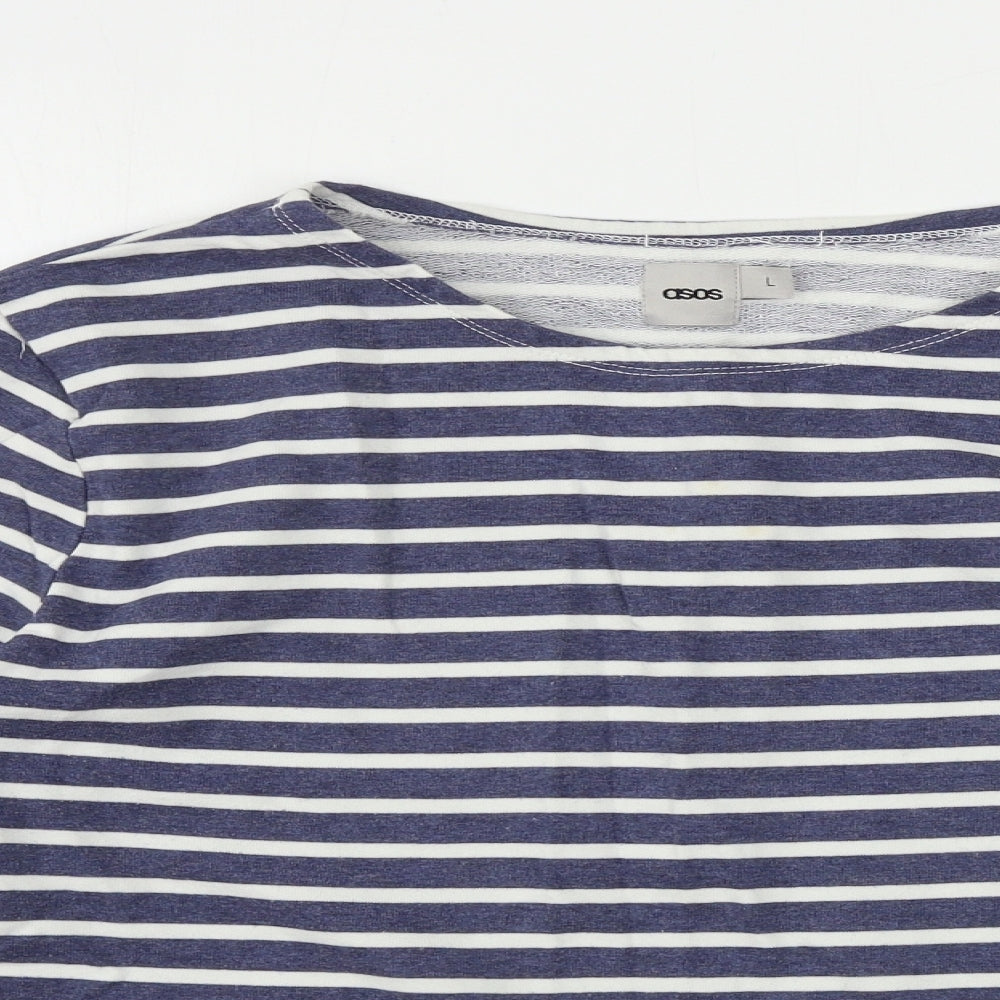 ASOS  Womens Blue Striped  Pullover Jumper Size L