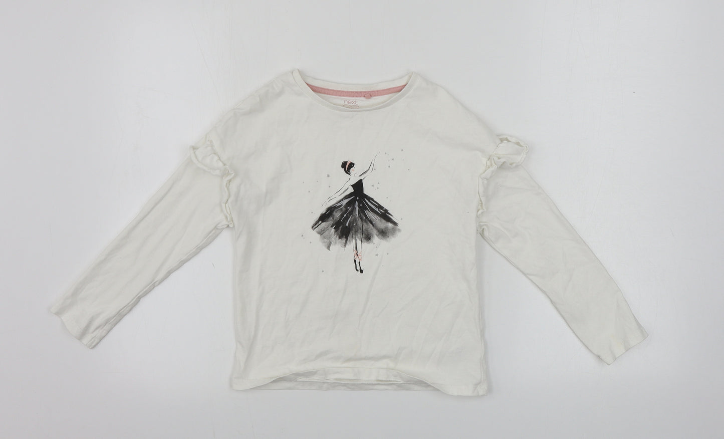 NEXT  Girls White   Basic T-Shirt Size 8 Years