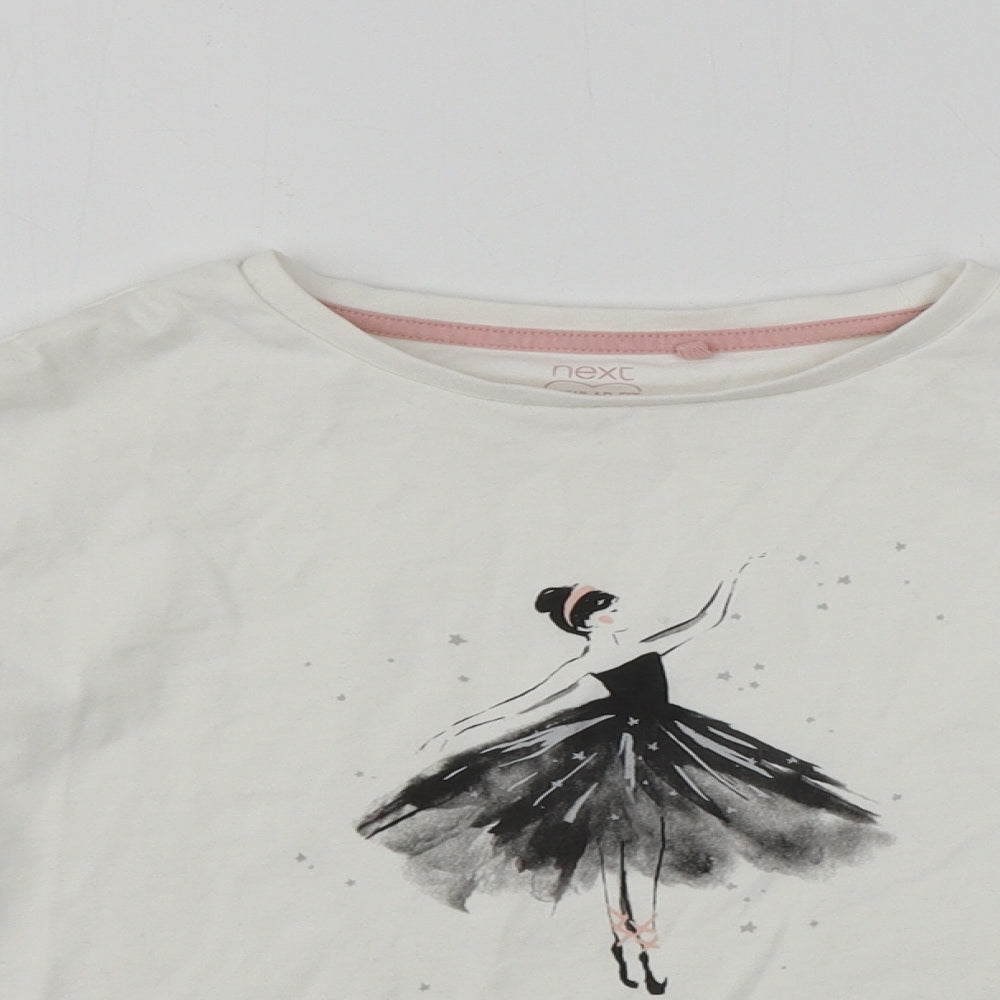 NEXT  Girls White   Basic T-Shirt Size 8 Years