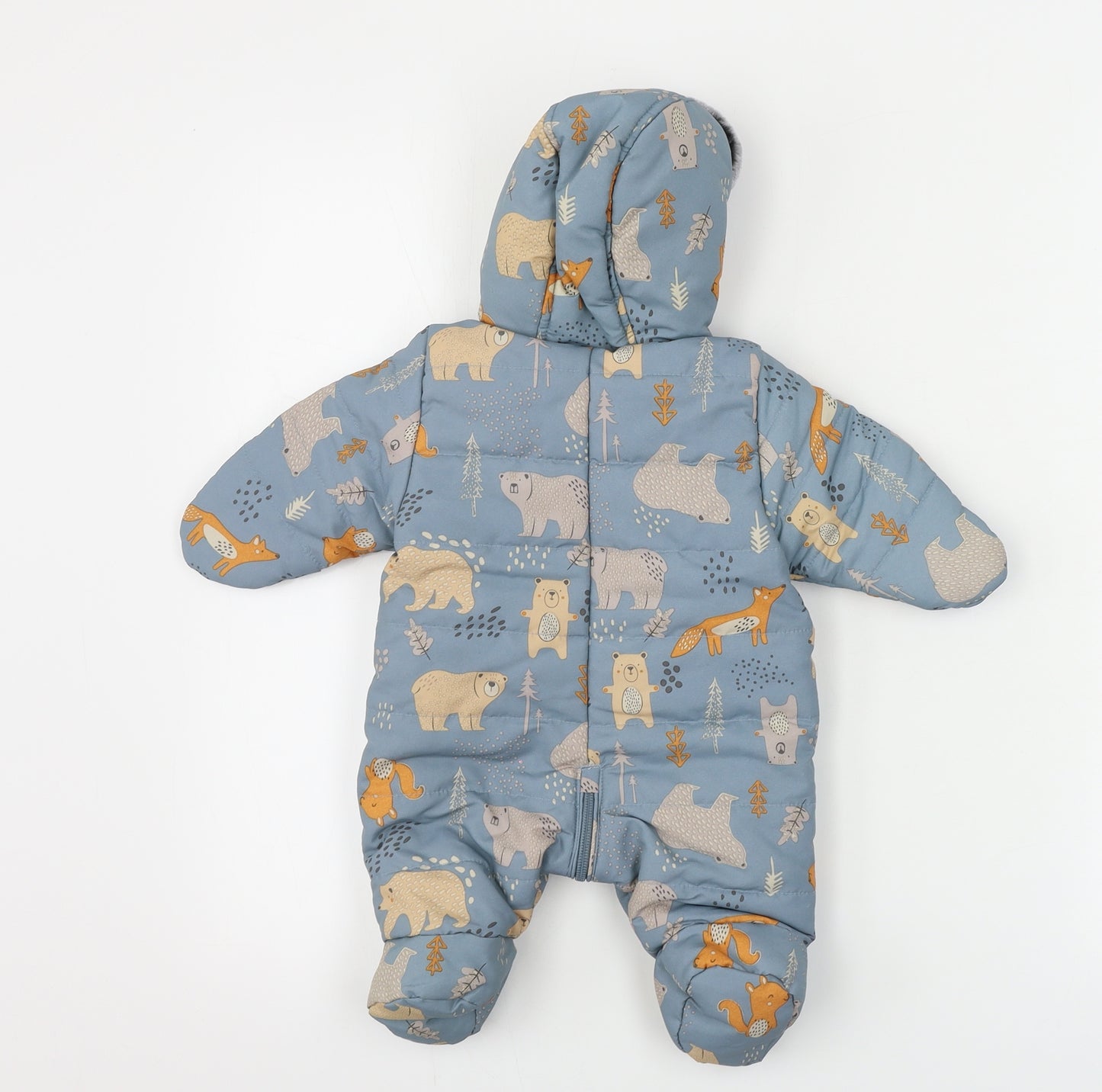 Nutmeg  Boys Grey   Coverall One-Piece Size Newborn