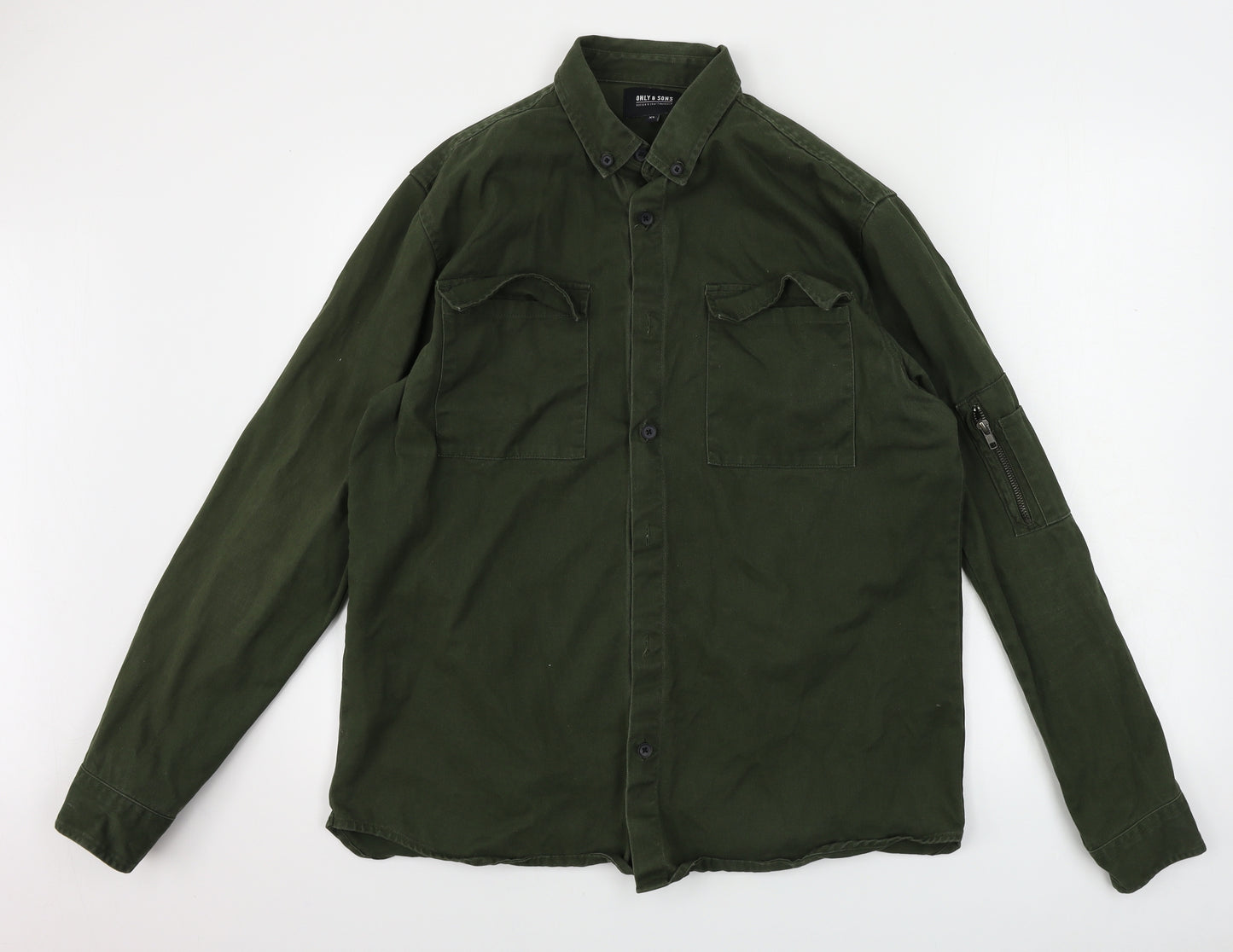 ONLY & SONS  Mens Green    Dress Shirt Size XL