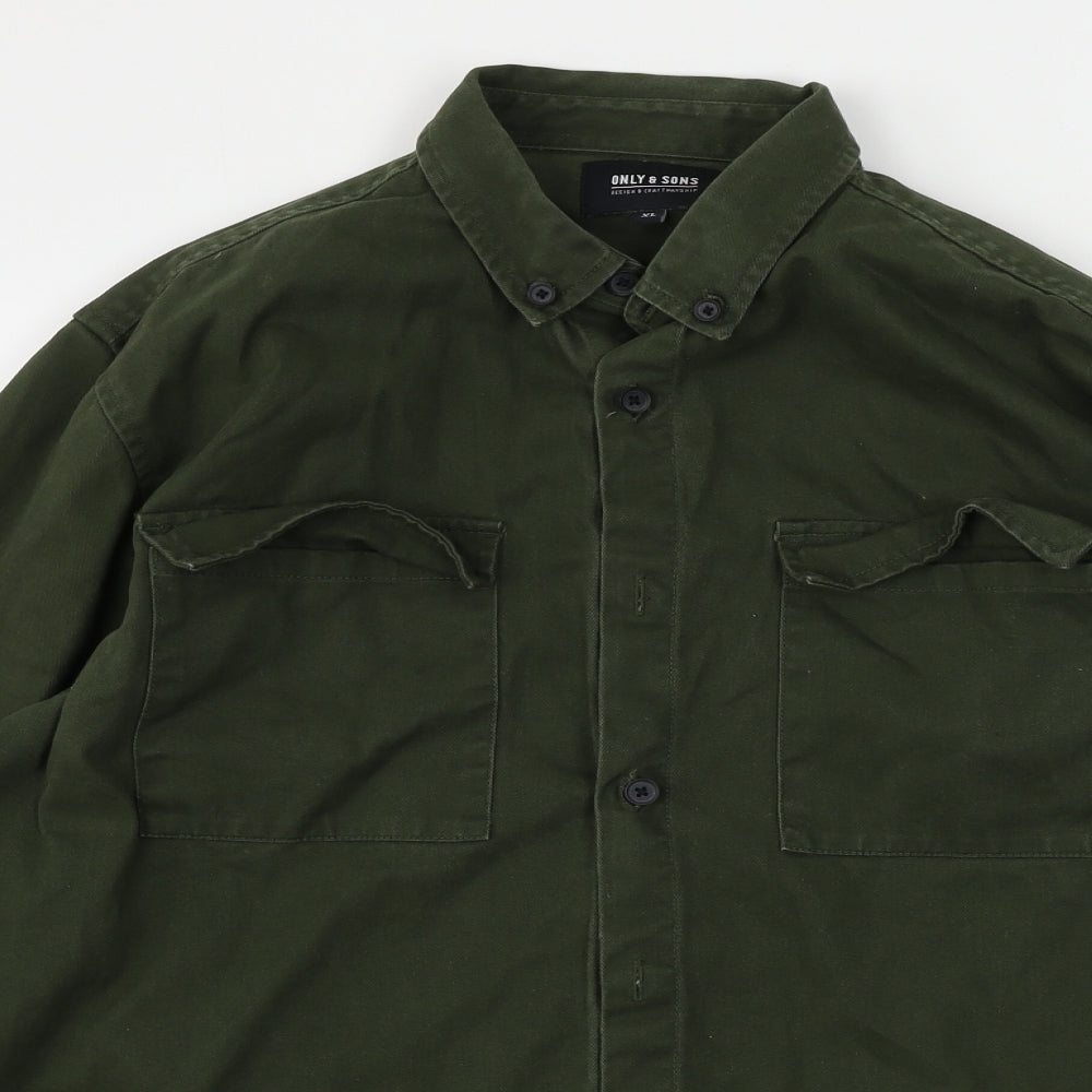 ONLY & SONS  Mens Green    Dress Shirt Size XL