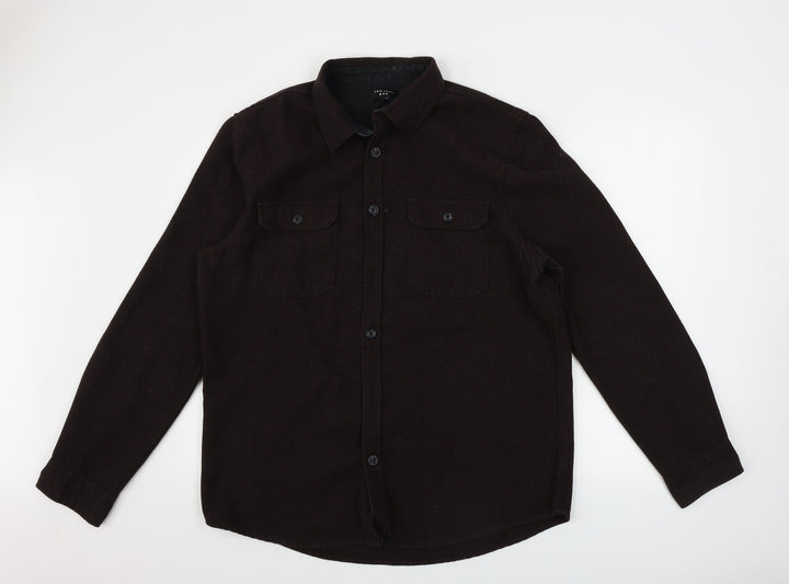 New Look  Mens Brown    Button-Up Size XL