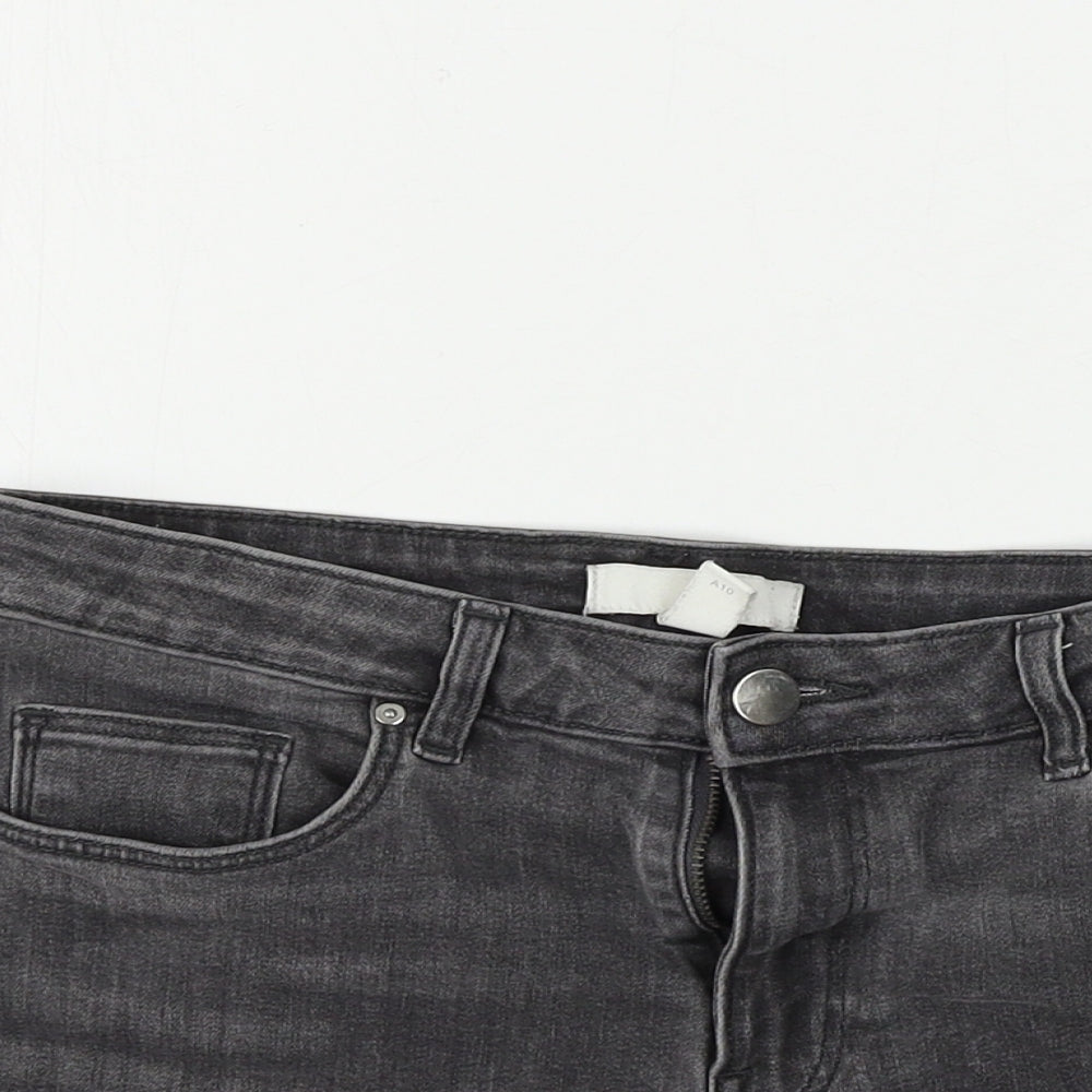 H&M  Womens Grey   Cut-Off Shorts Size 8