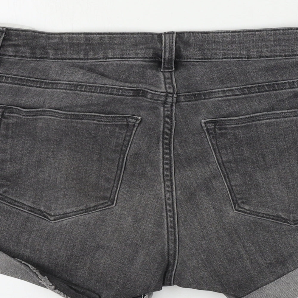 H&M  Womens Grey   Cut-Off Shorts Size 8