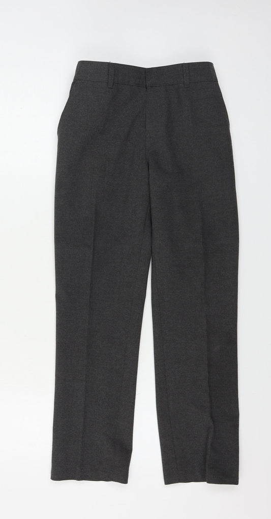 Front view of Marks & Spencer boys’ grey chino trousers, size 11-12, years