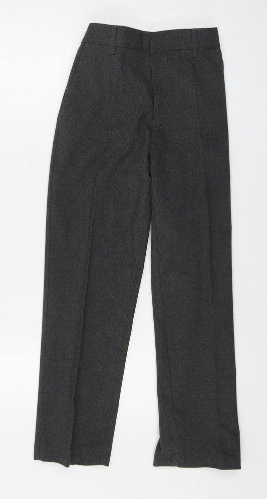 Front view of Marks & Spencer boys’ grey chino trousers, size 11-12, years