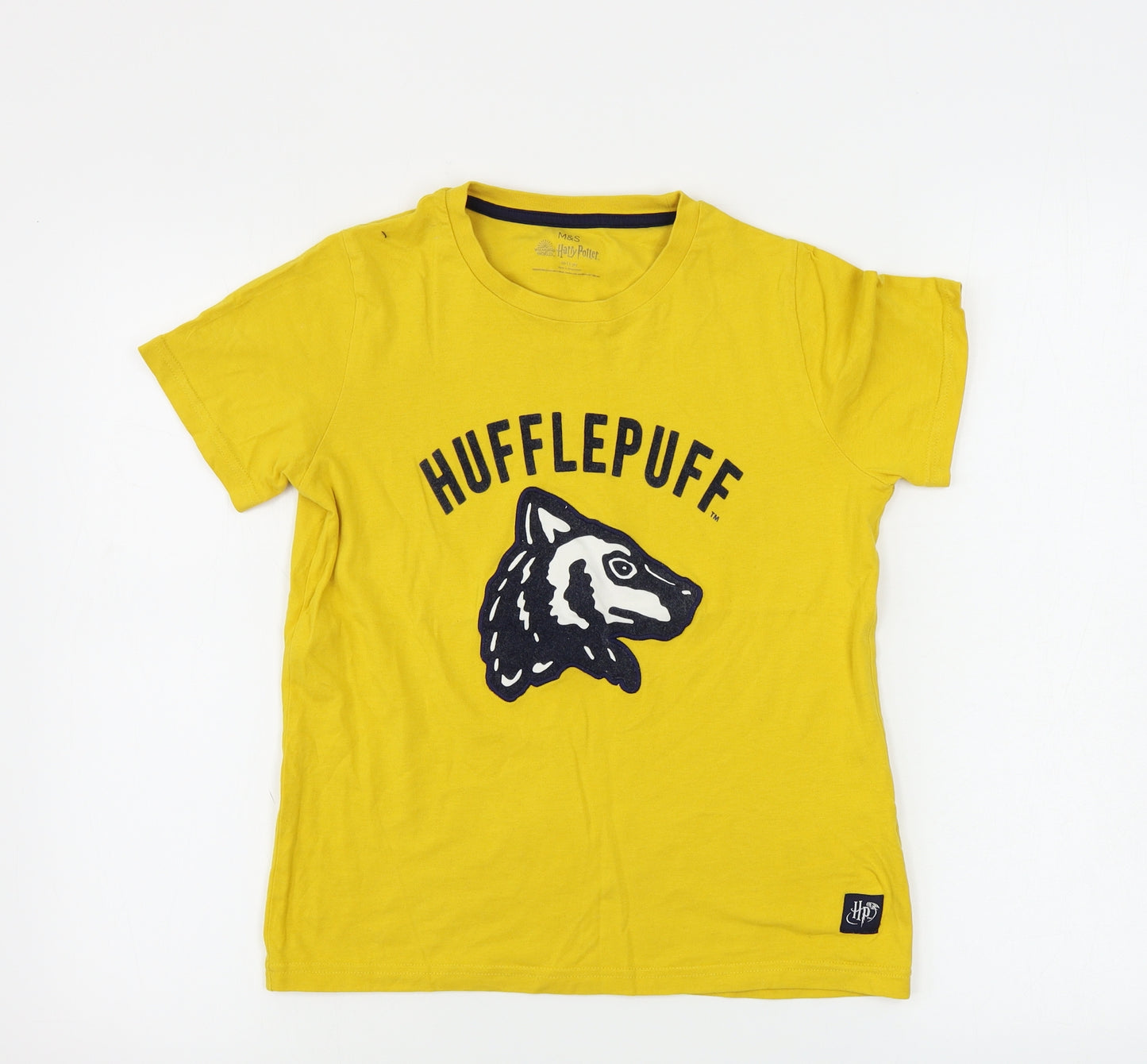 Marks and Spencer  Boys Yellow   Basic T-Shirt Size 10-11 Years