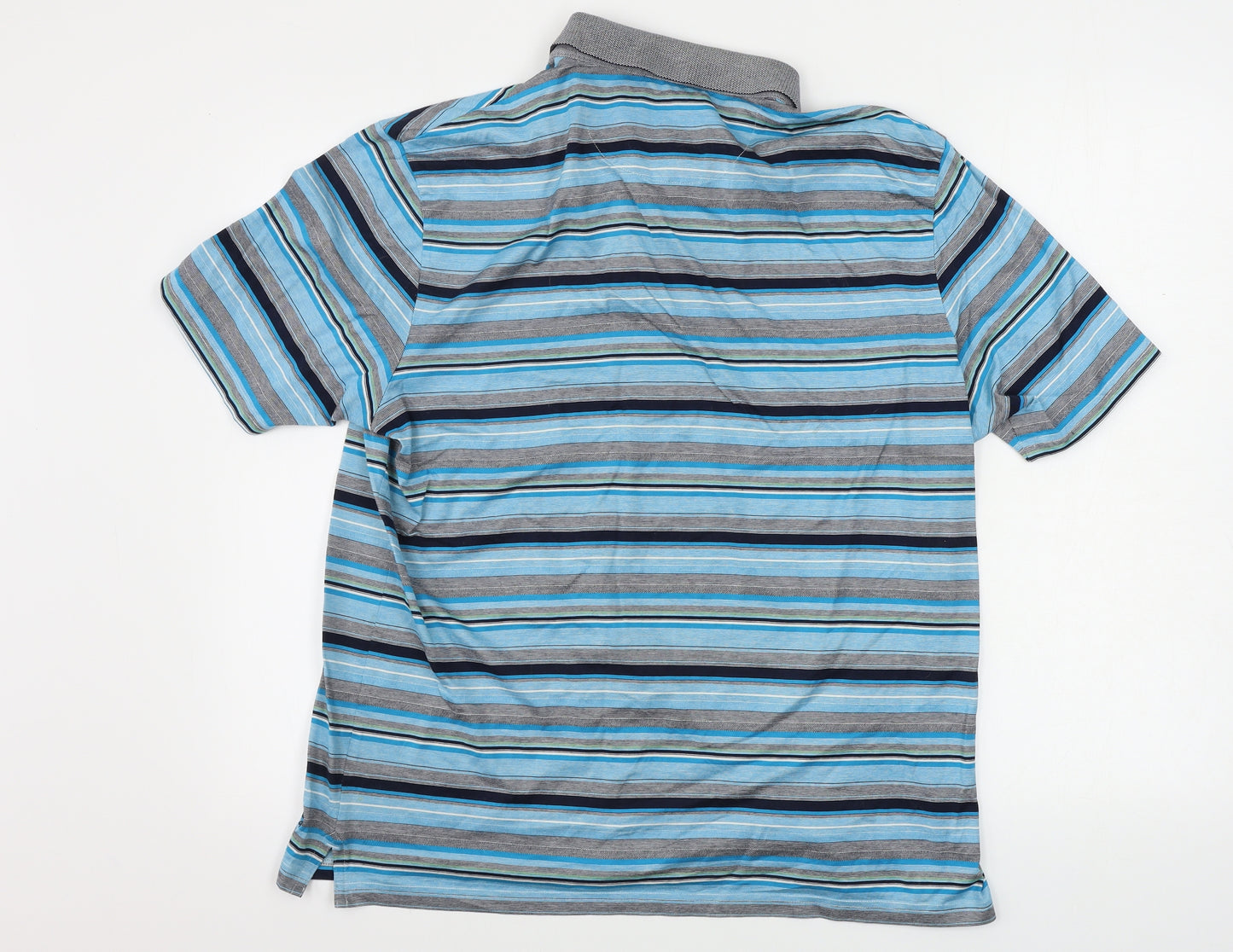 Marks and Spencer  Mens Blue Striped   Polo Size XL
